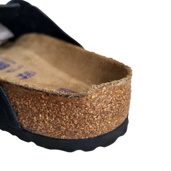 Birkenstock Boston Soft Footbed Clogs in Black Suede Men's Size 44 EU 11-11.5 US - Picture 9 of 11